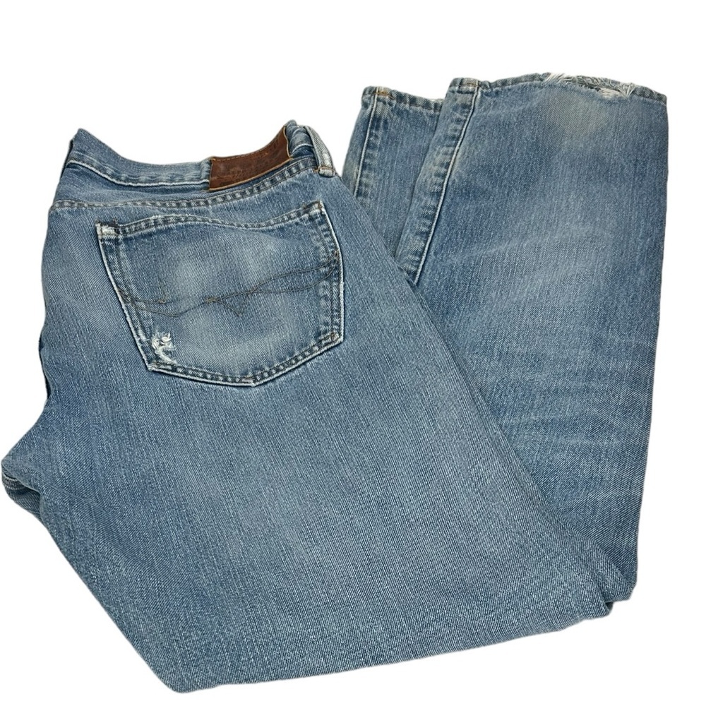 Polo Ralph Lauren Slim Fit Washed Denim Jeans Men's 34x32  Distressed Destroyed